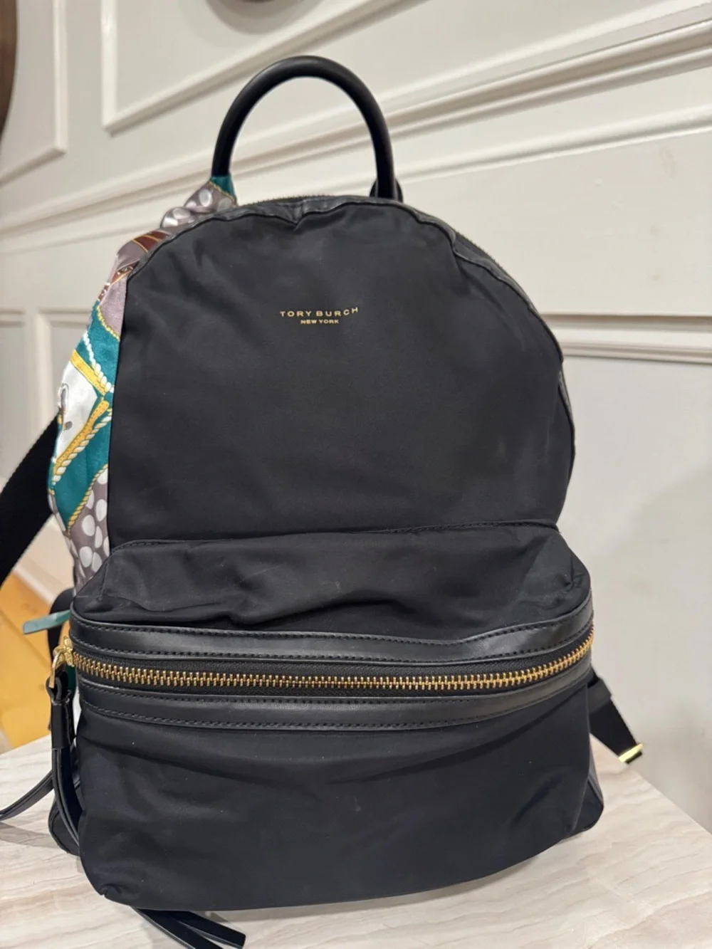 Tory Burch Perry Black Nylon Backpack - Picture 4 of 17